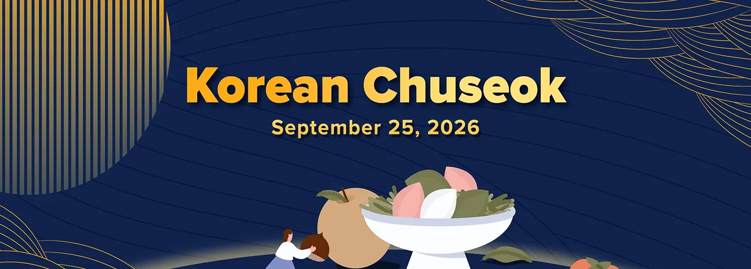 Korean Chuseok - September 25 - 27, 2026
